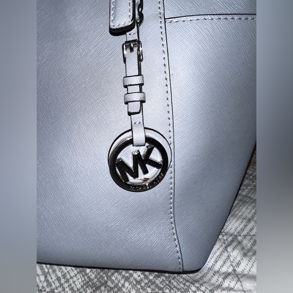 Michael Kors Jet Set Blue/Grey Leather Bag - Picture 4 of 11